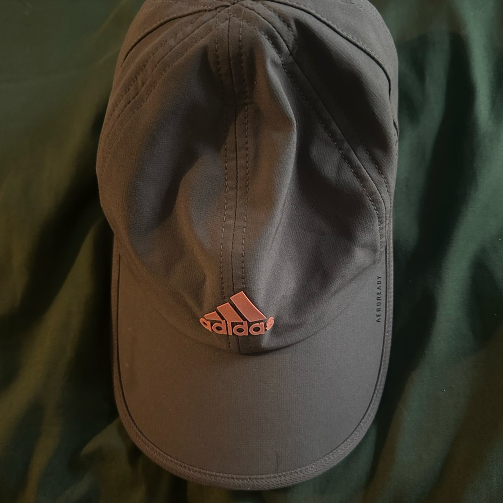Adidas Men's Black Cap with Red Logo